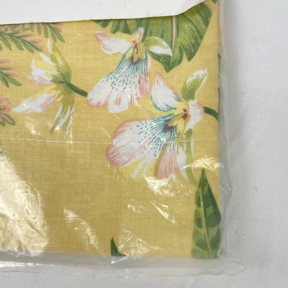 Contessa Balloon Valance Yellow Tropical Floral Beach House Decor 72" x 15" NEW - Picture 2 of 5